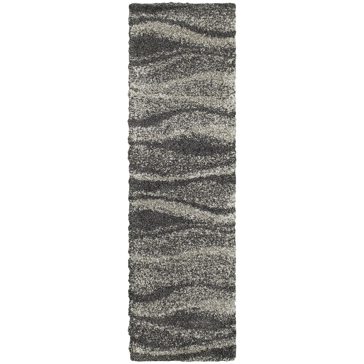 Henderson Grey Charcoal Shag Abstract Indoor Rug