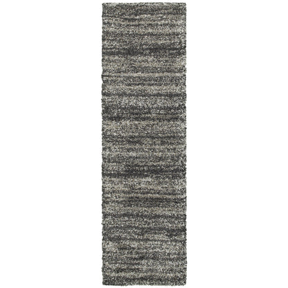 Henderson Grey Charcoal Shag Geometric Indoor Rug