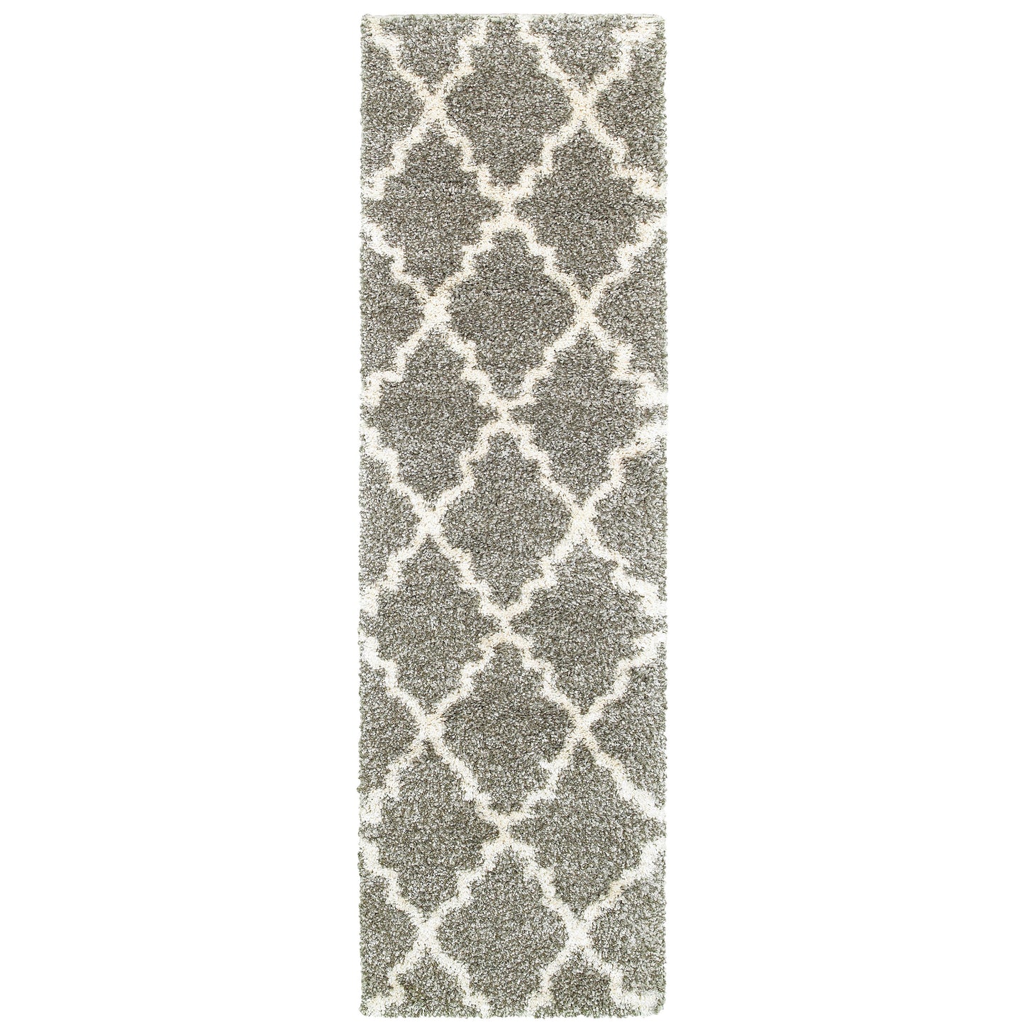 Henderson Grey Ivory Shag Geometric Indoor Rug