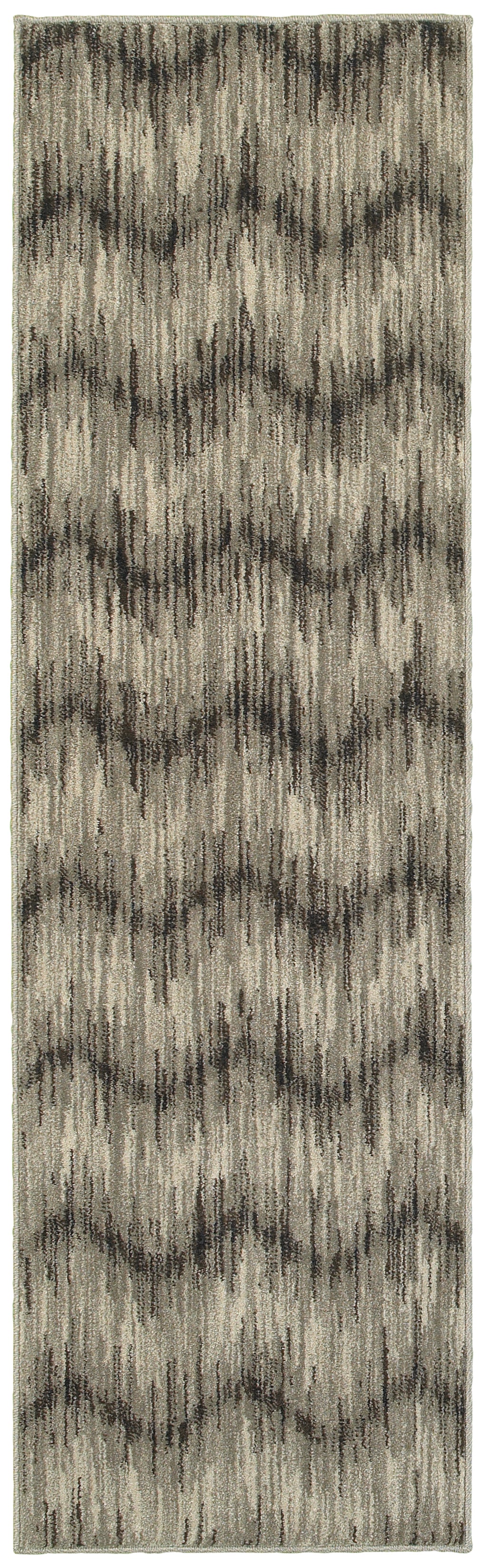 Highlands Grey Ivory Farmhouse Chevron Indoor Rug