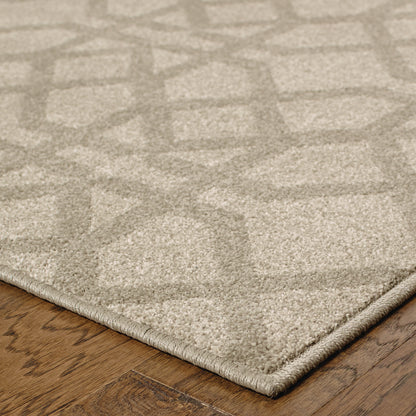 Highlands Grey Beige Casual Geometric Indoor Rug