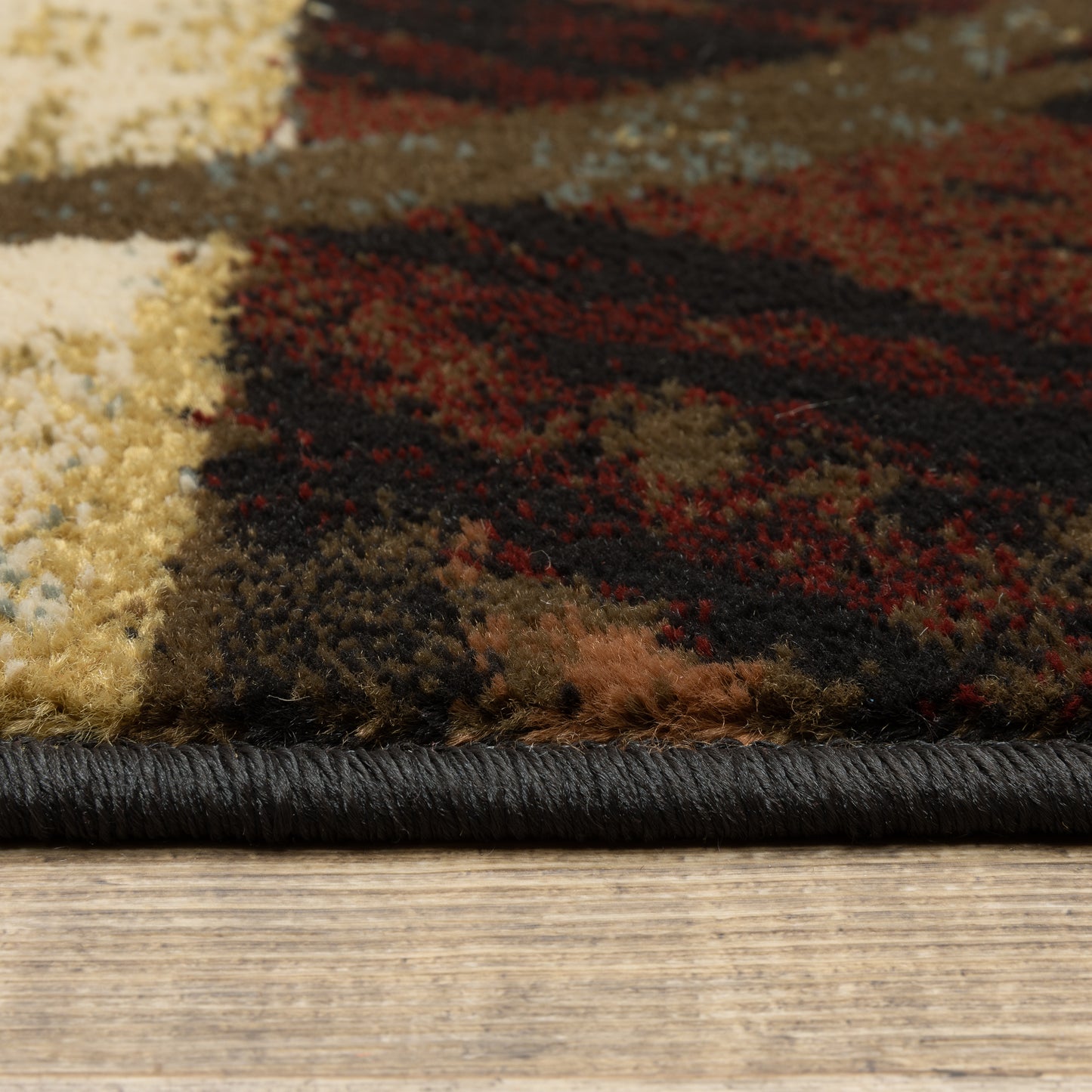 Hudson Brown Black Modern & Contemporary Abstract Indoor Rug