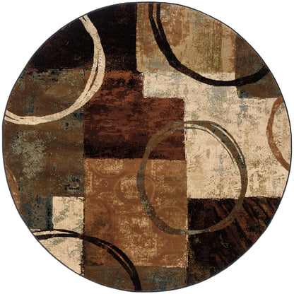 Hudson Brown Black Modern & Contemporary Abstract Indoor Rug