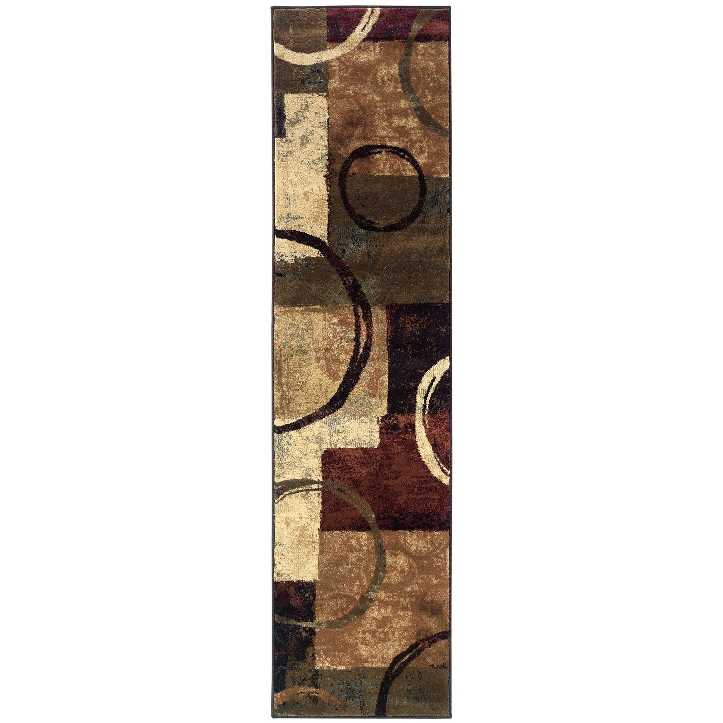 Hudson Brown Black Modern & Contemporary Abstract Indoor Rug