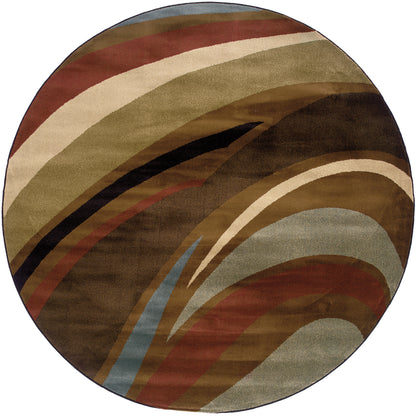 Hudson Brown Multi Modern & Contemporary Abstract Indoor Rug