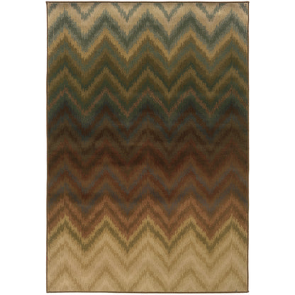 Hudson Brown Multi Modern & Contemporary Geometric Indoor Rug