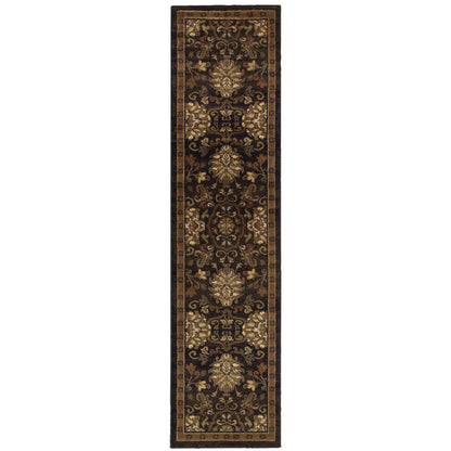 Hudson Brown Beige Traditional Oriental Indoor Rug