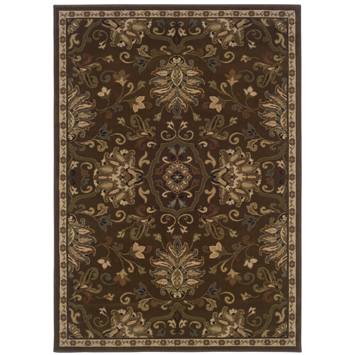 Hudson Green Beige Casual Oriental Indoor Rug