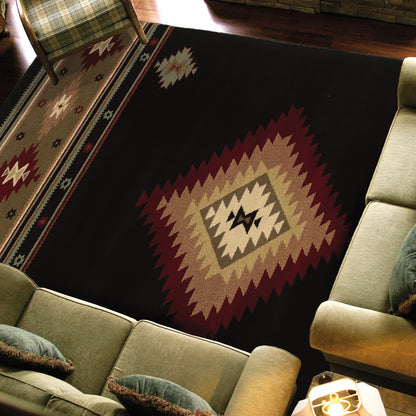 Hudson Black Green Southwestern Southwest/Lodge Indoor Rug