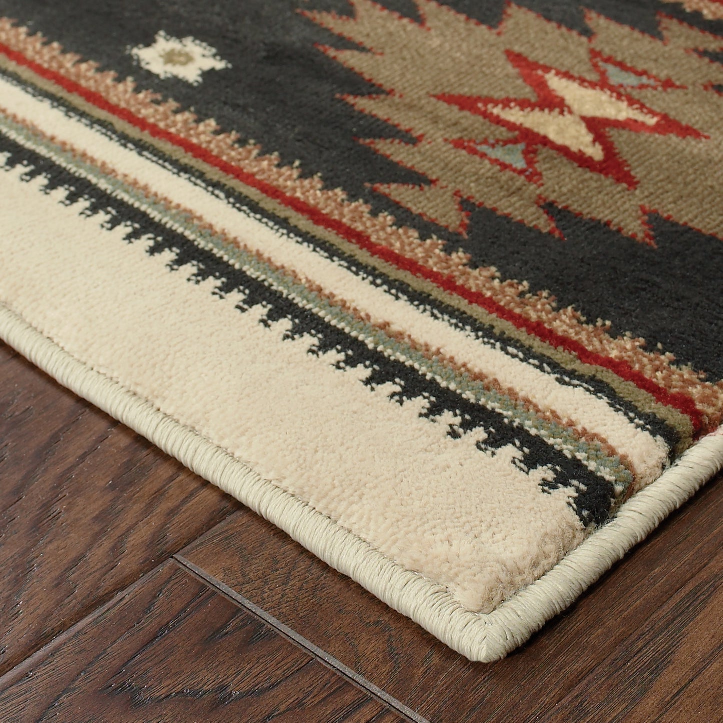 Hudson Beige Green Southwestern Southwest/Lodge Indoor Rug