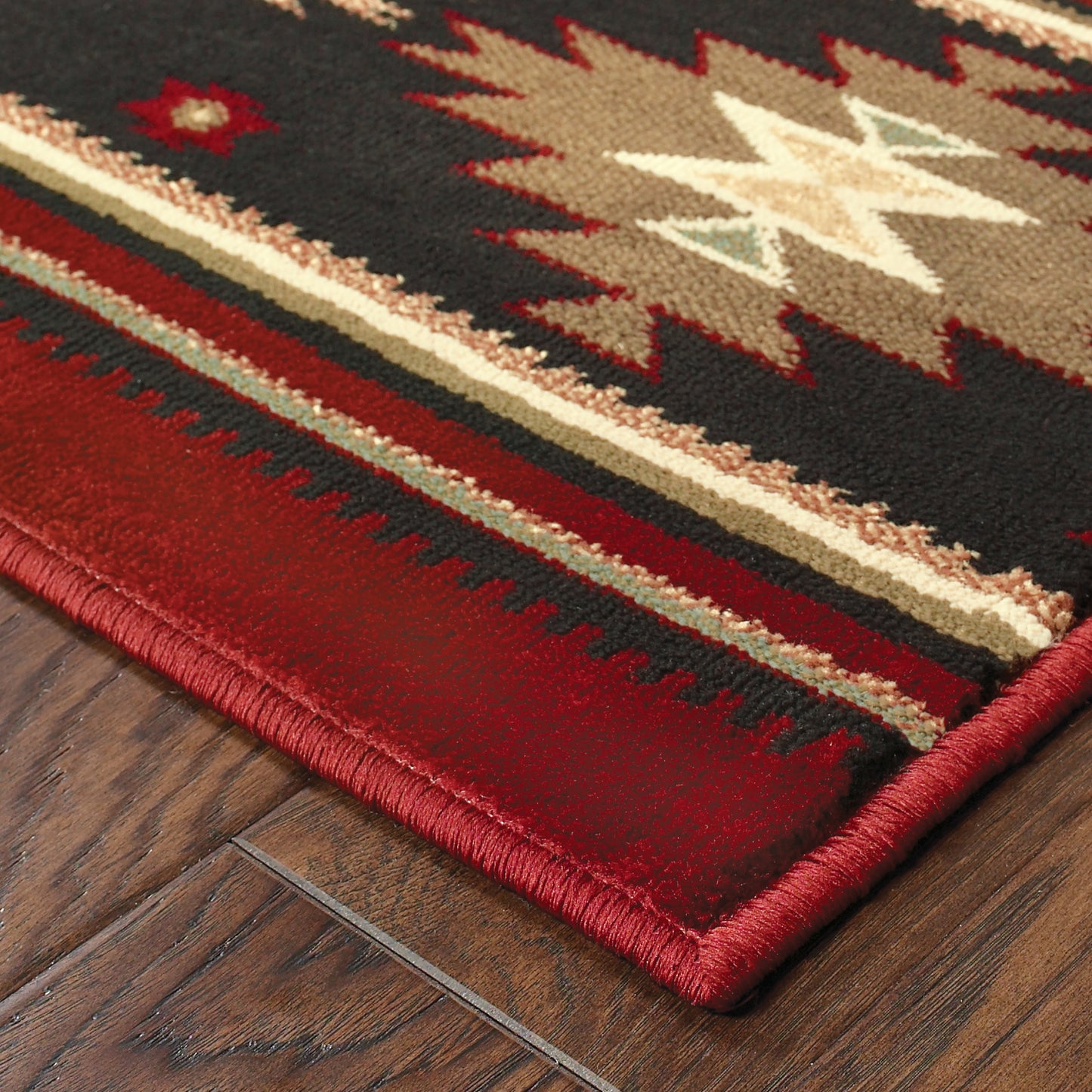 Hudson Red Green Southwestern Southwest/Lodge Indoor Rug