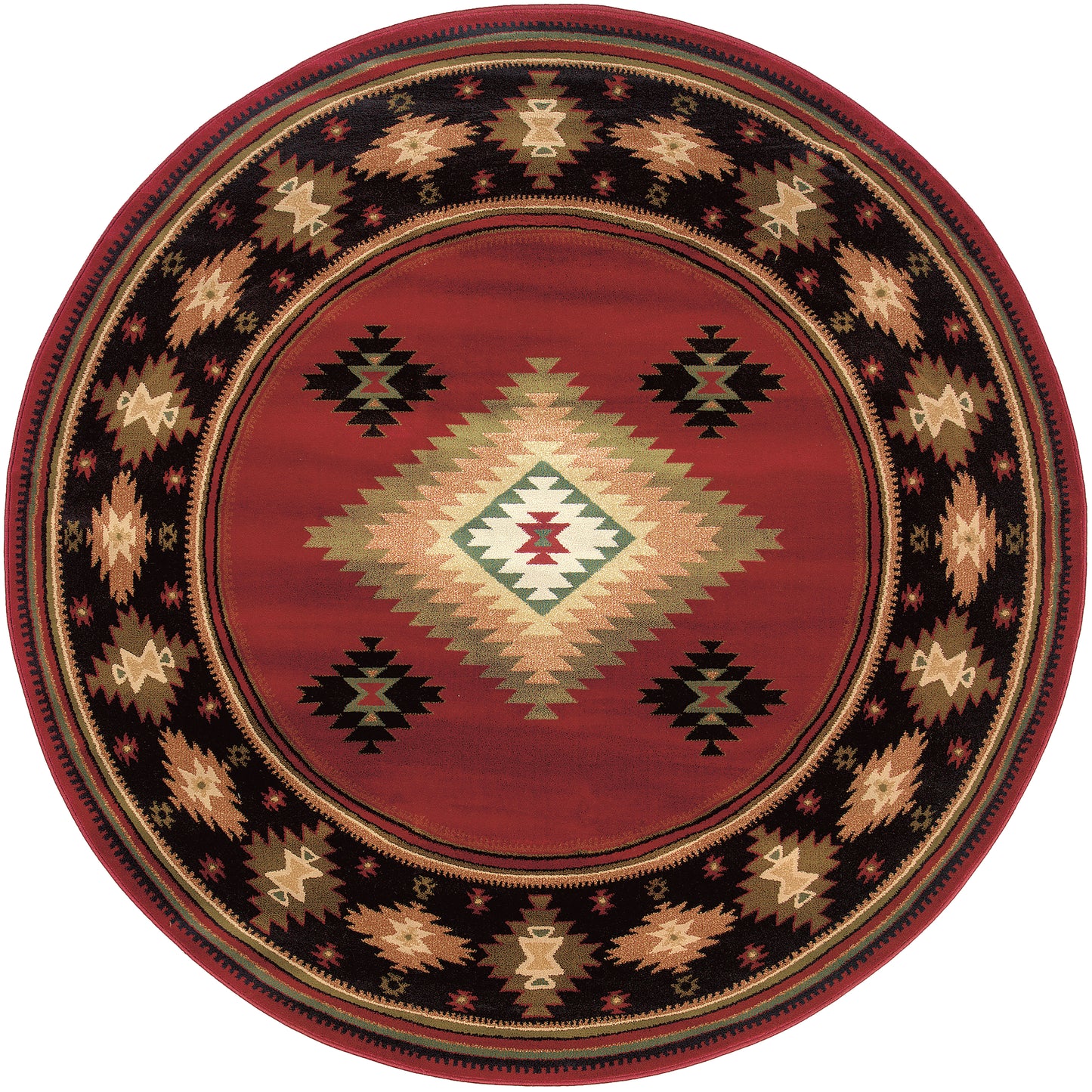 Hudson Red Green Southwestern Southwest/Lodge Indoor Rug