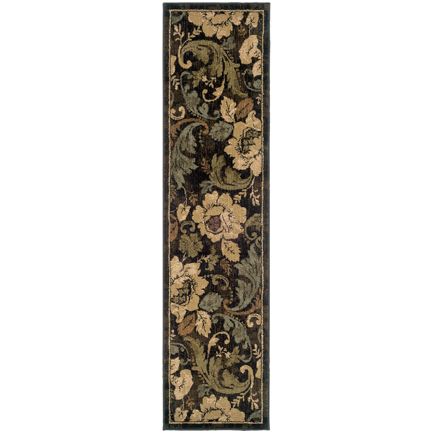 Huntington Brown Beige Modern & Contemporary Floral Indoor Rug