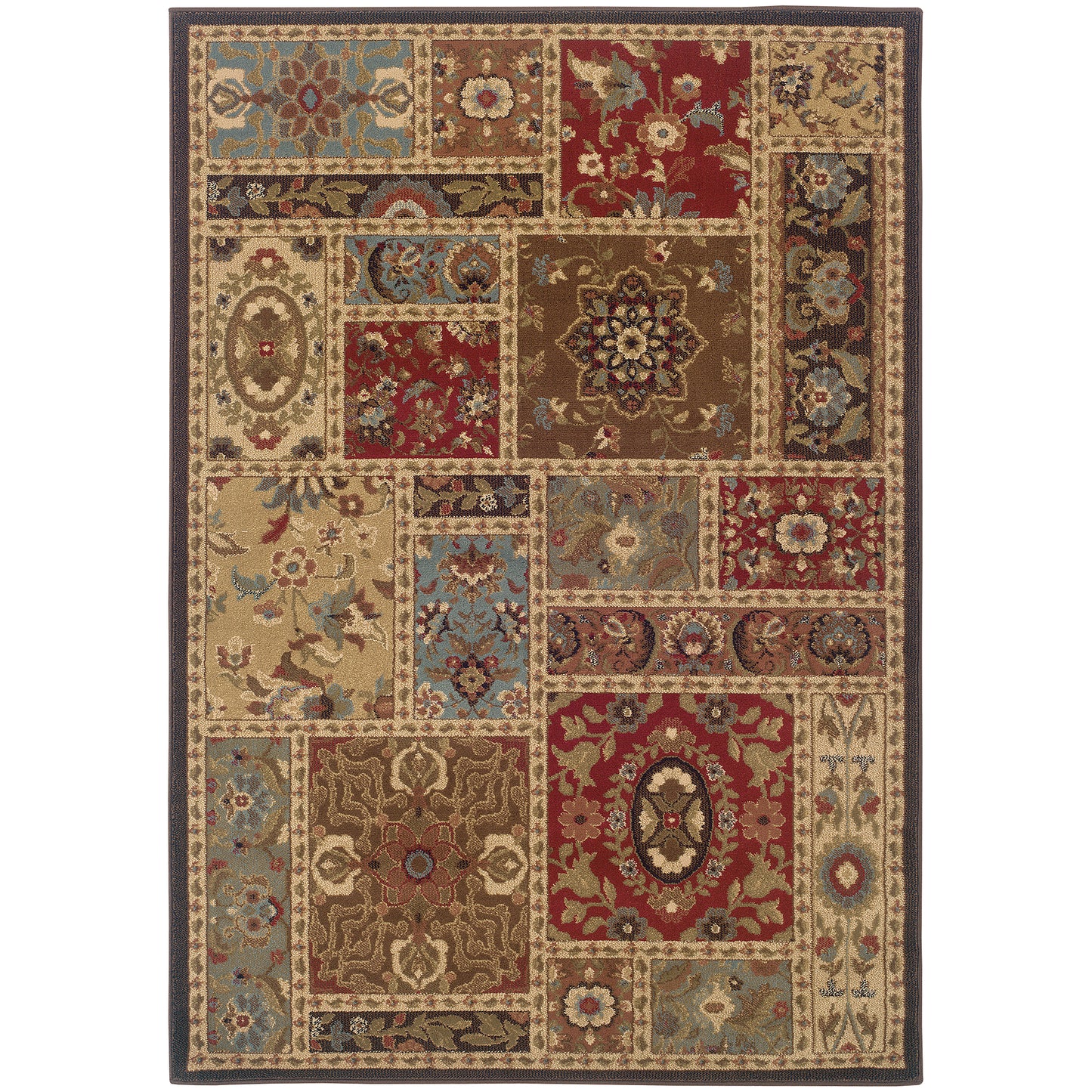 Huntington Beige Brown Traditional Oriental Indoor Rug