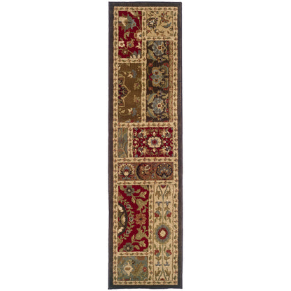 Huntington Beige Brown Traditional Oriental Indoor Rug