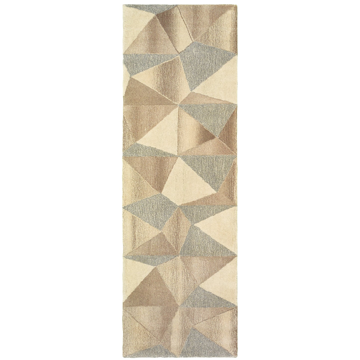 Infused Beige Grey Modern & Contemporary Geometric Indoor Rug