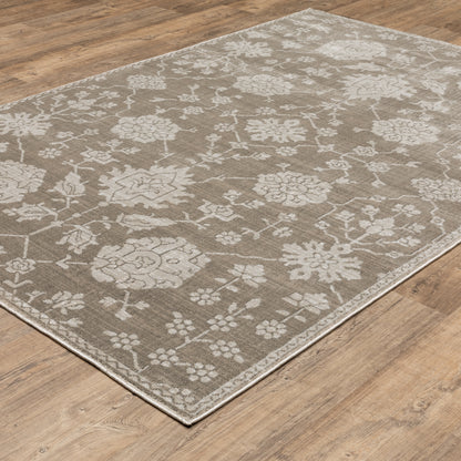 Intrigue Grey Light Grey Traditional Oriental Indoor Rug