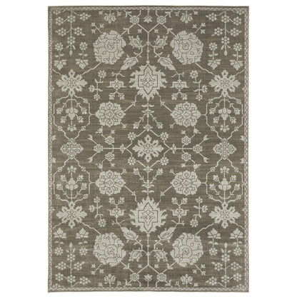 Intrigue Grey Light Grey Traditional Oriental Indoor Rug