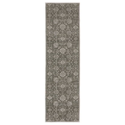 Intrigue Grey Light Grey Traditional Oriental Indoor Rug