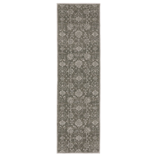 Intrigue Grey Light Grey Traditional Oriental Indoor Rug