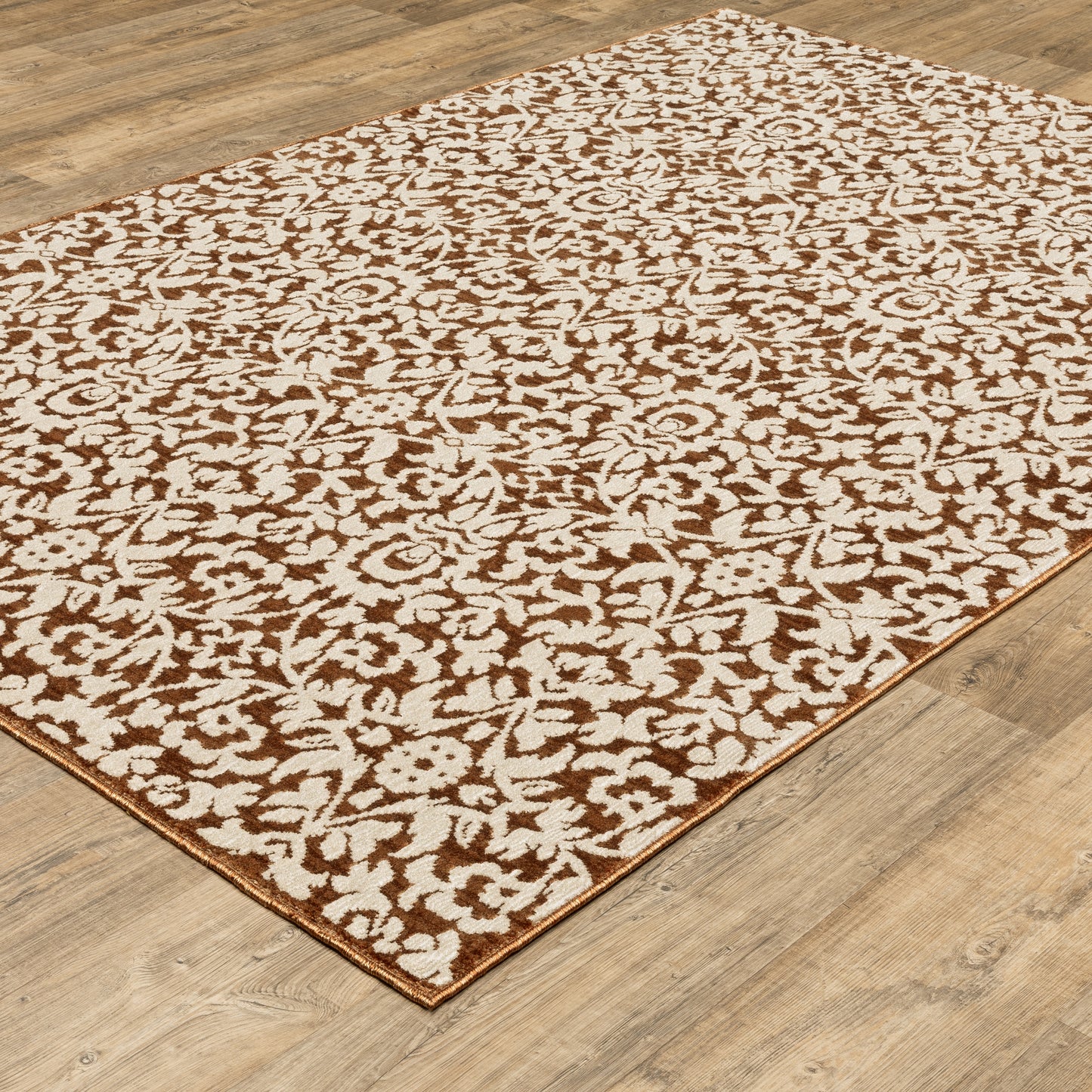 Intrigue Orange Beige Traditional Oriental Indoor Rug