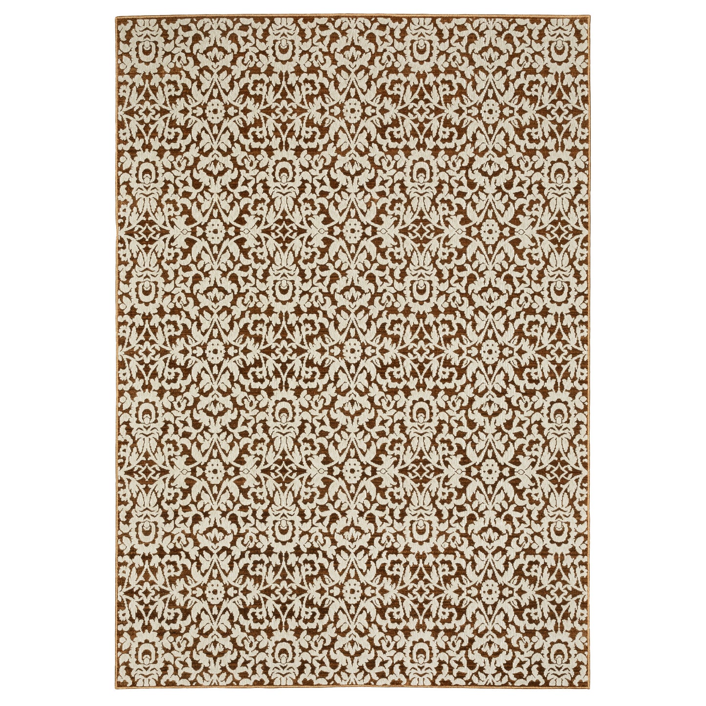 Intrigue Orange Beige Traditional Oriental Indoor Rug