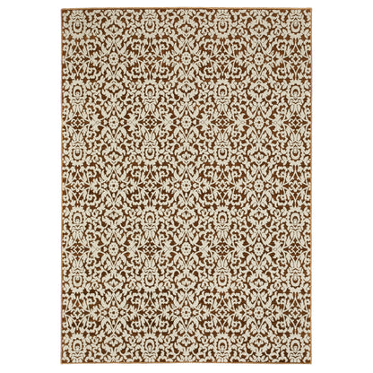 Intrigue Orange Beige Traditional Oriental Indoor Rug