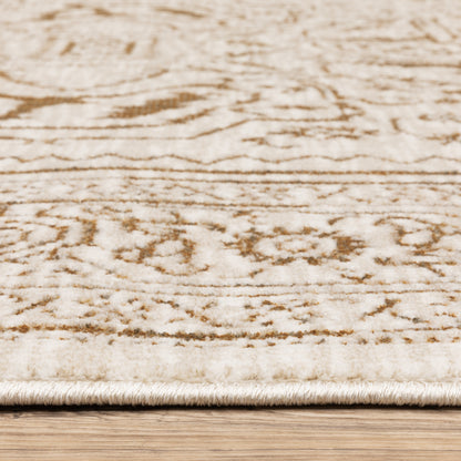 Intrigue Ivory Gold Traditional Oriental Indoor Rug