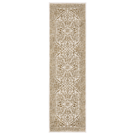 Intrigue Ivory Gold Traditional Oriental Indoor Rug