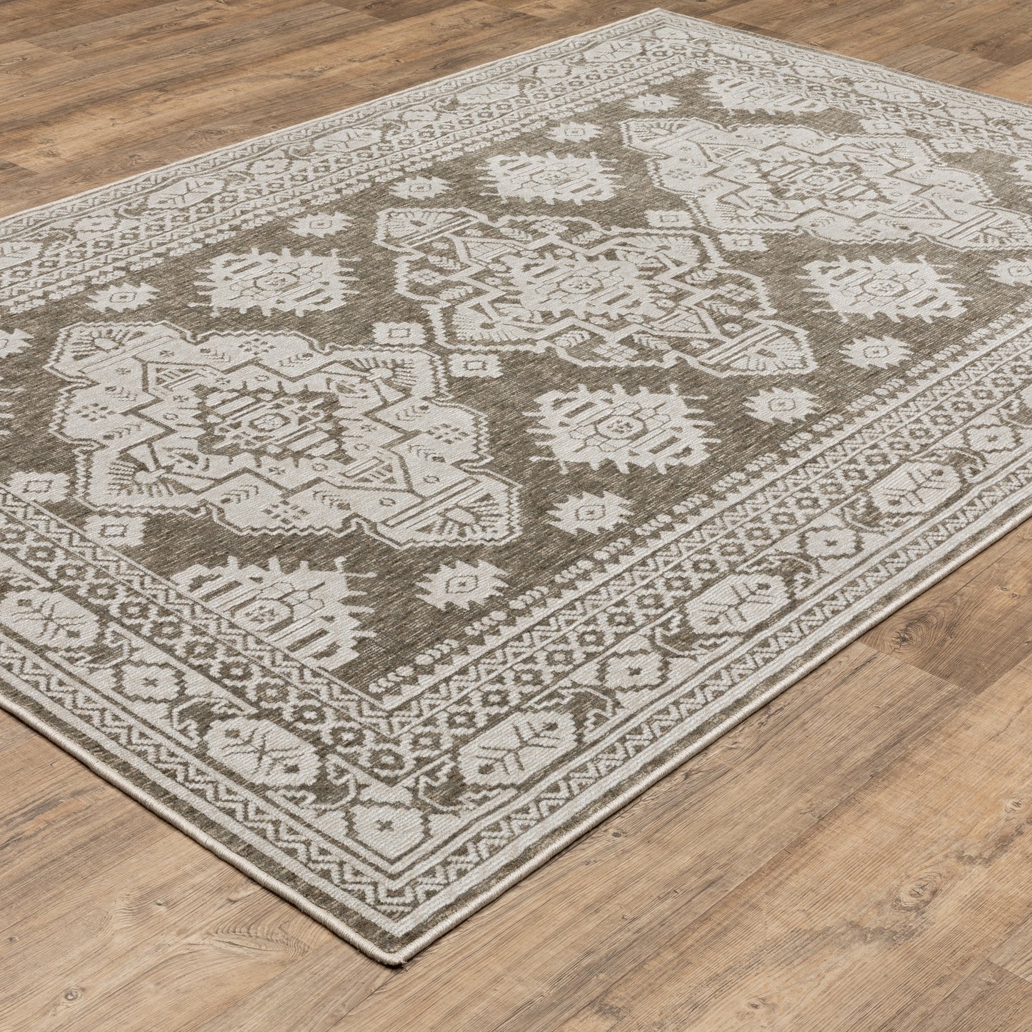 Intrigue Grey Grey Traditional Oriental Indoor Rug