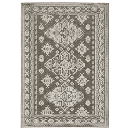 Intrigue Grey Grey Traditional Oriental Indoor Rug