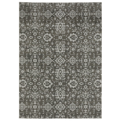 Intrigue Grey Ivory Traditional Oriental Indoor Rug