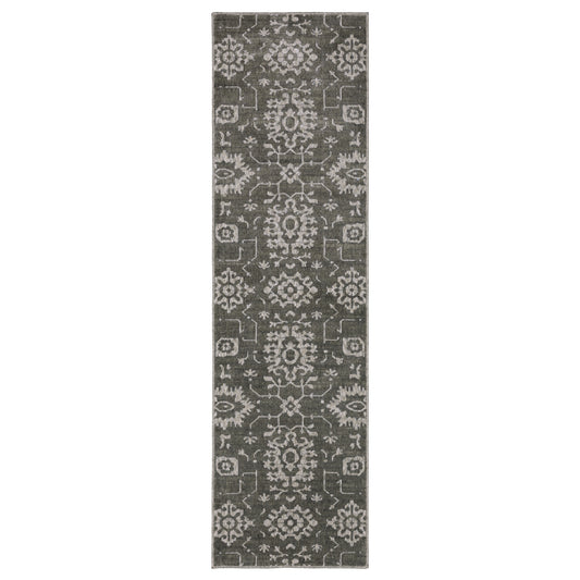 Intrigue Grey Ivory Traditional Oriental Indoor Rug