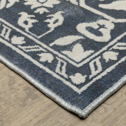 Intrigue Blue Ivory Traditional Oriental Indoor Rug