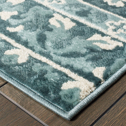 Jayden Blue Ivory Global Geometric Indoor Rug