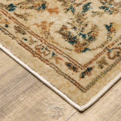 Juliette Beige Gold Traditional Oriental Indoor Rug