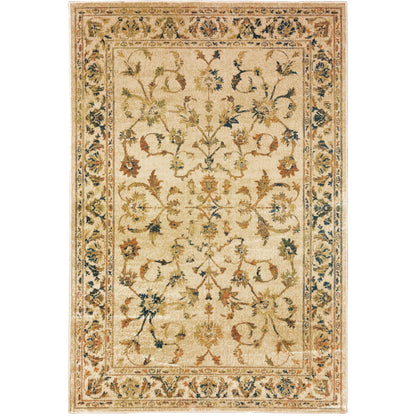 Juliette Beige Gold Traditional Oriental Indoor Rug