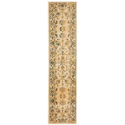 Juliette Beige Gold Traditional Oriental Indoor Rug