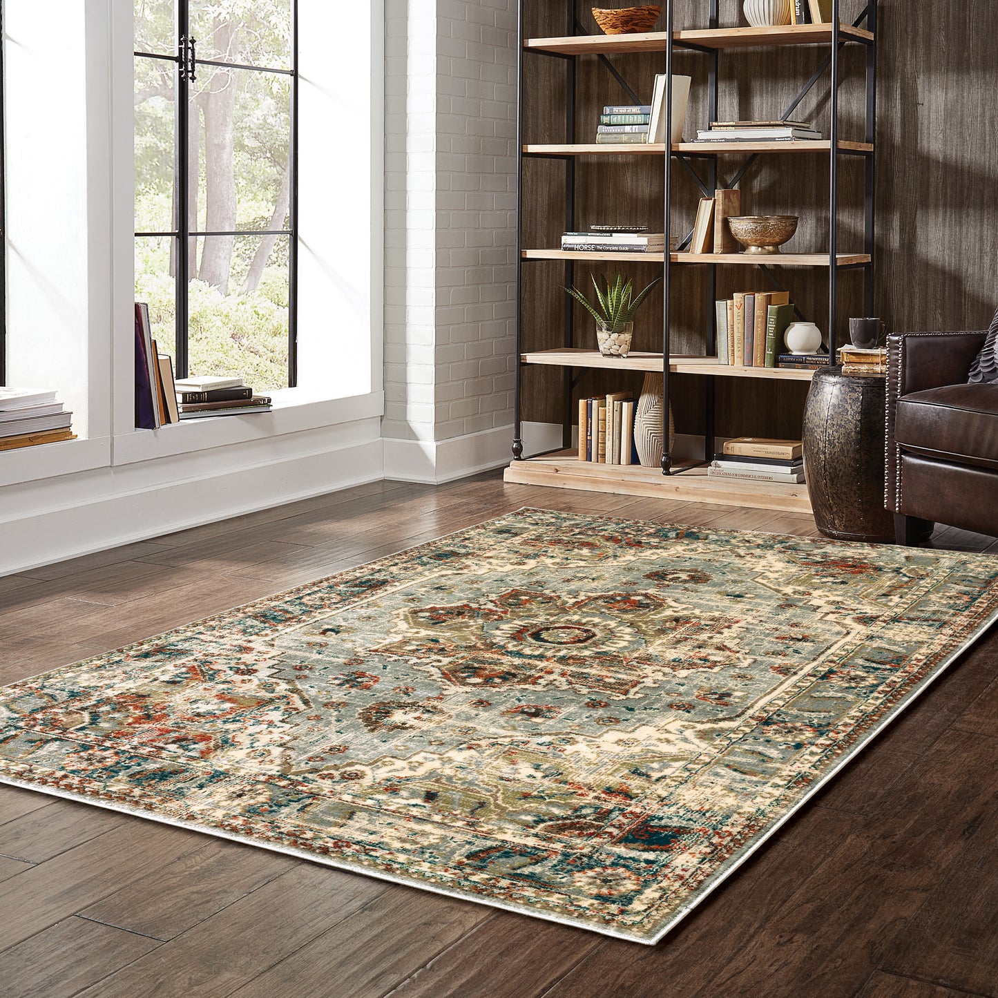 Juliette Grey Rust Traditional Oriental Indoor Rug