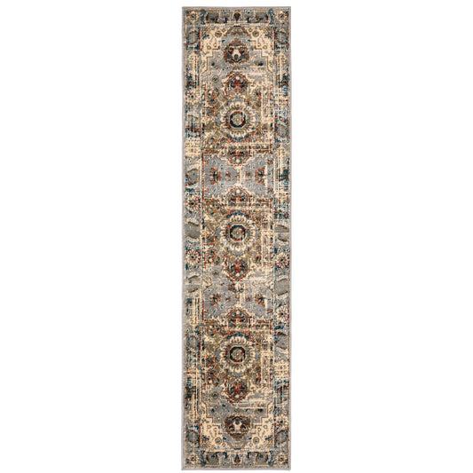 Juliette Grey Rust Traditional Oriental Indoor Rug