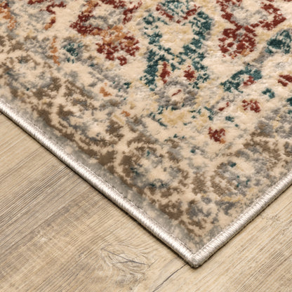 Juliette Grey Rust Traditional Oriental Indoor Rug