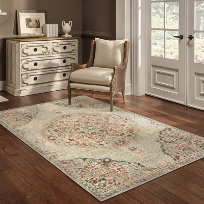 Juliette Grey Rust Traditional Oriental Indoor Rug