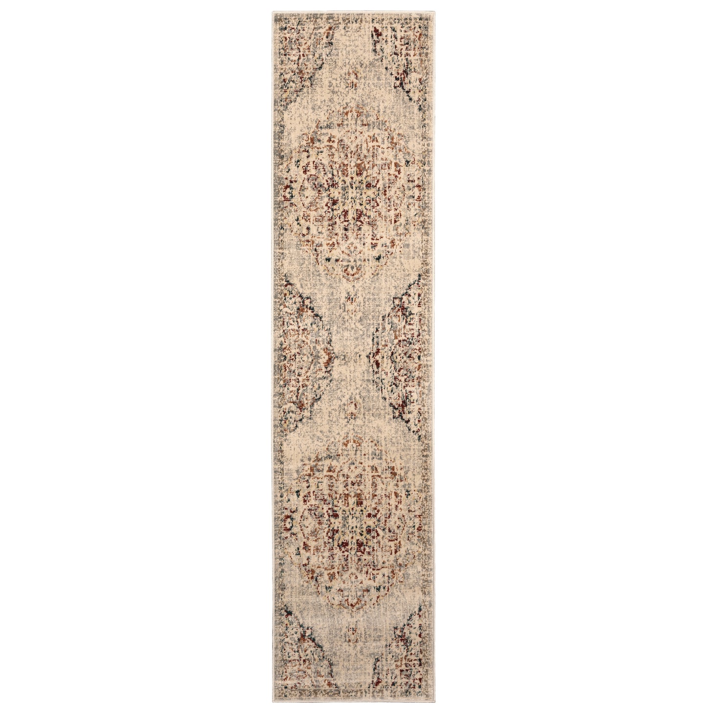 Juliette Grey Rust Traditional Oriental Indoor Rug