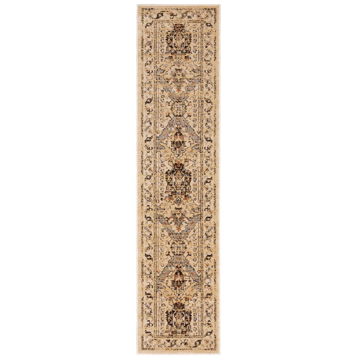 Juliette Beige Grey Traditional Oriental Indoor Rug