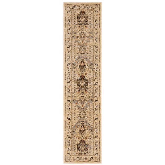 Juliette Beige Grey Traditional Oriental Indoor Rug