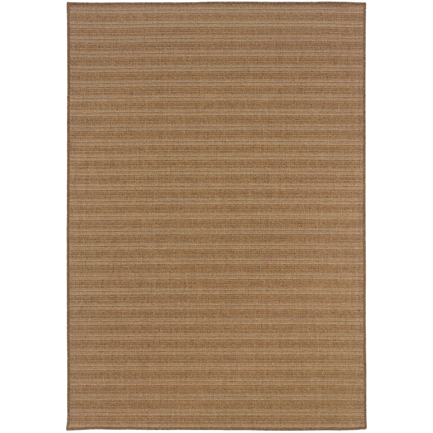 Karavia Tan Light Tan Casual Striped Ulimate Performance - Indoor/Outdoor Rug