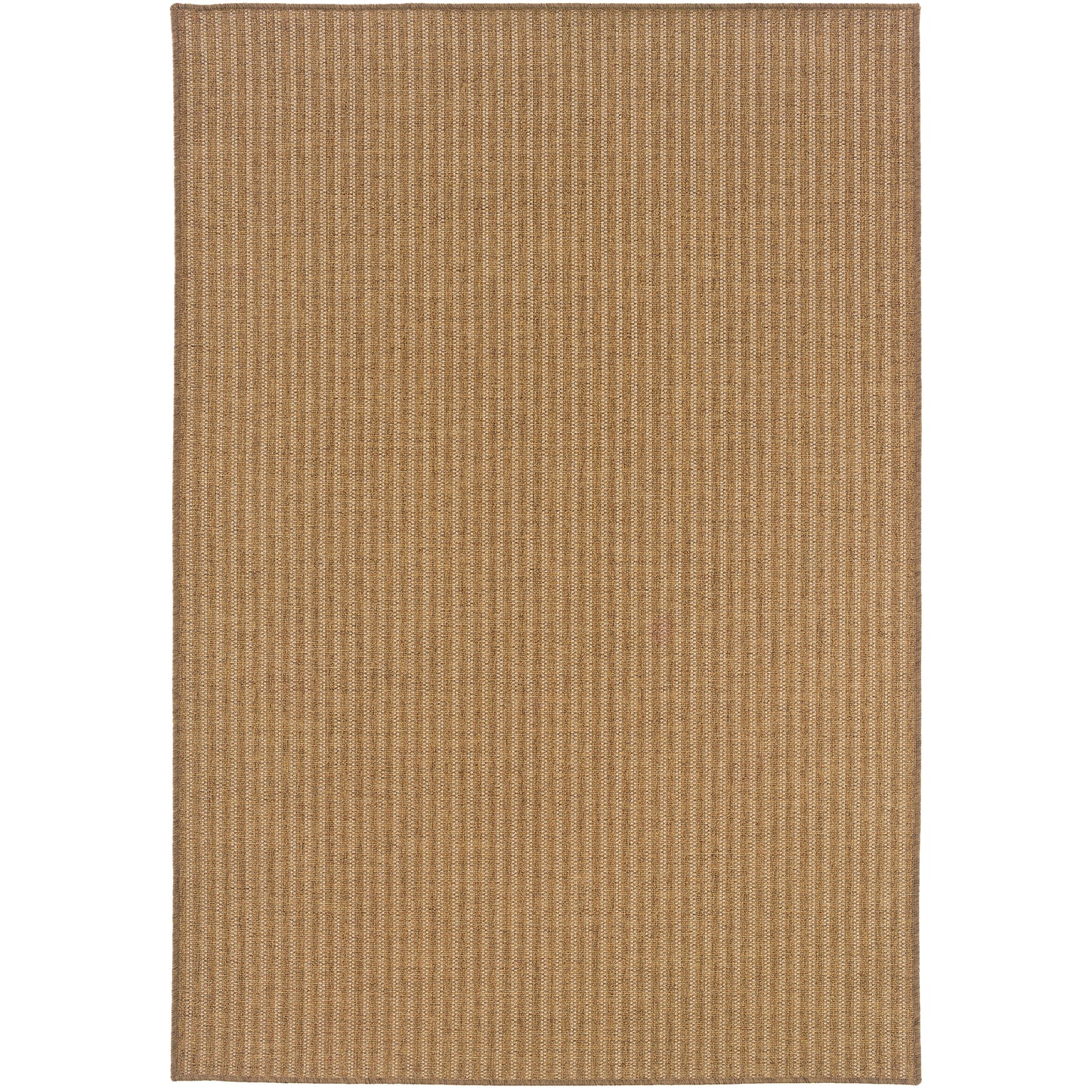 Karavia Brown Light Brown Casual Striped Ulimate Performance - Indoor/Outdoor Rug