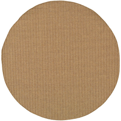 Karavia Brown Light Brown Casual Striped Ulimate Performance - Indoor/Outdoor Rug