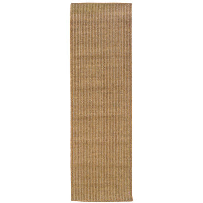 Karavia Brown Light Brown Casual Striped Ulimate Performance - Indoor/Outdoor Rug