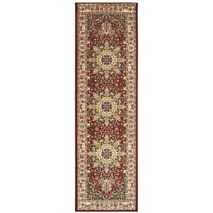 Kashan Red Ivory Traditional Oriental Indoor Rug